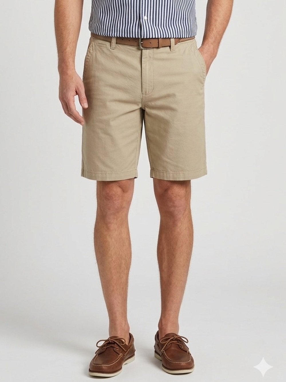 WP Weatherproof Men's Casual Khaki Shorts - Classic Summer Staple Size 36